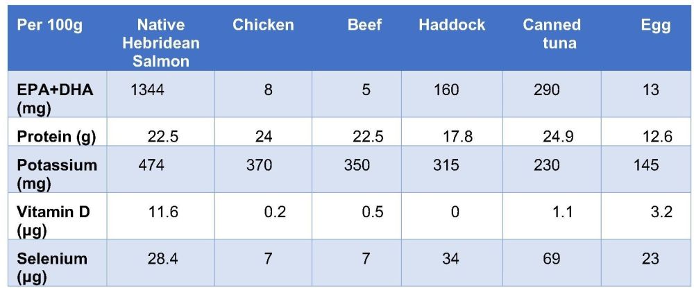 Salmon Table 2 x