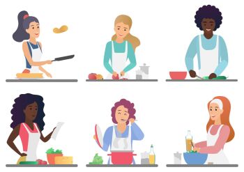 Cartoon-happy-cute-people-cooking-set-isolated-vector-illustration.-1137044