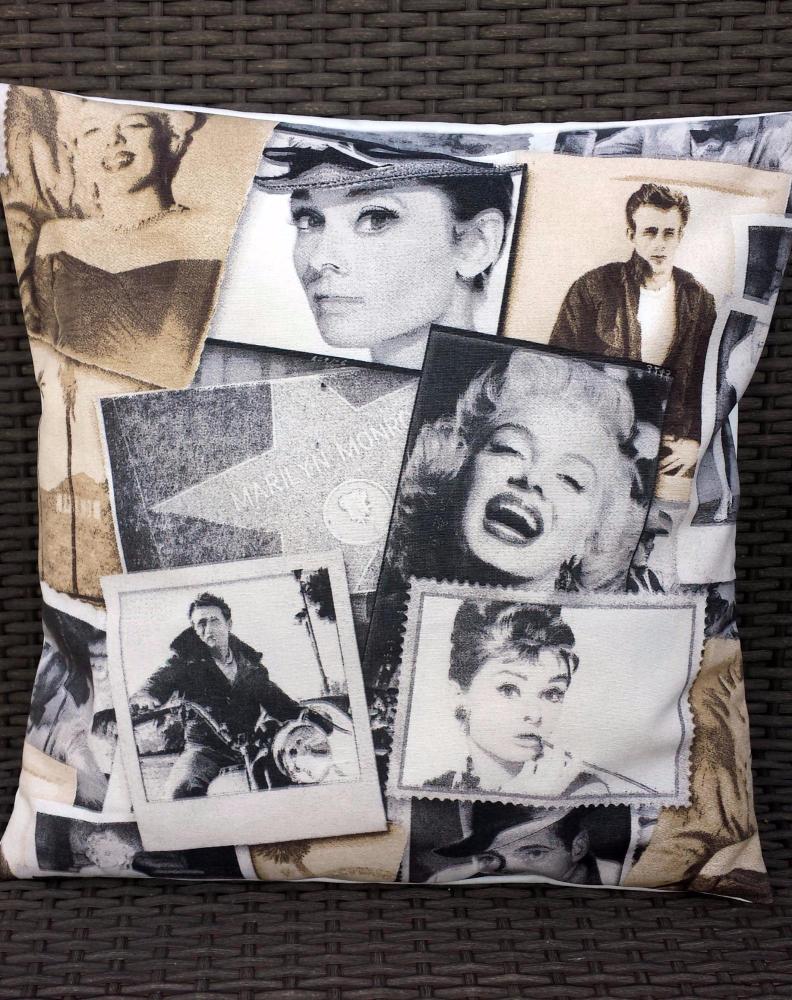 Vintage Retro Hollywood Actors Cotton Fabric Cushion Cover 16