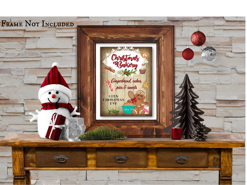 Christmas Bakery Gingerbread & Cakes Sign