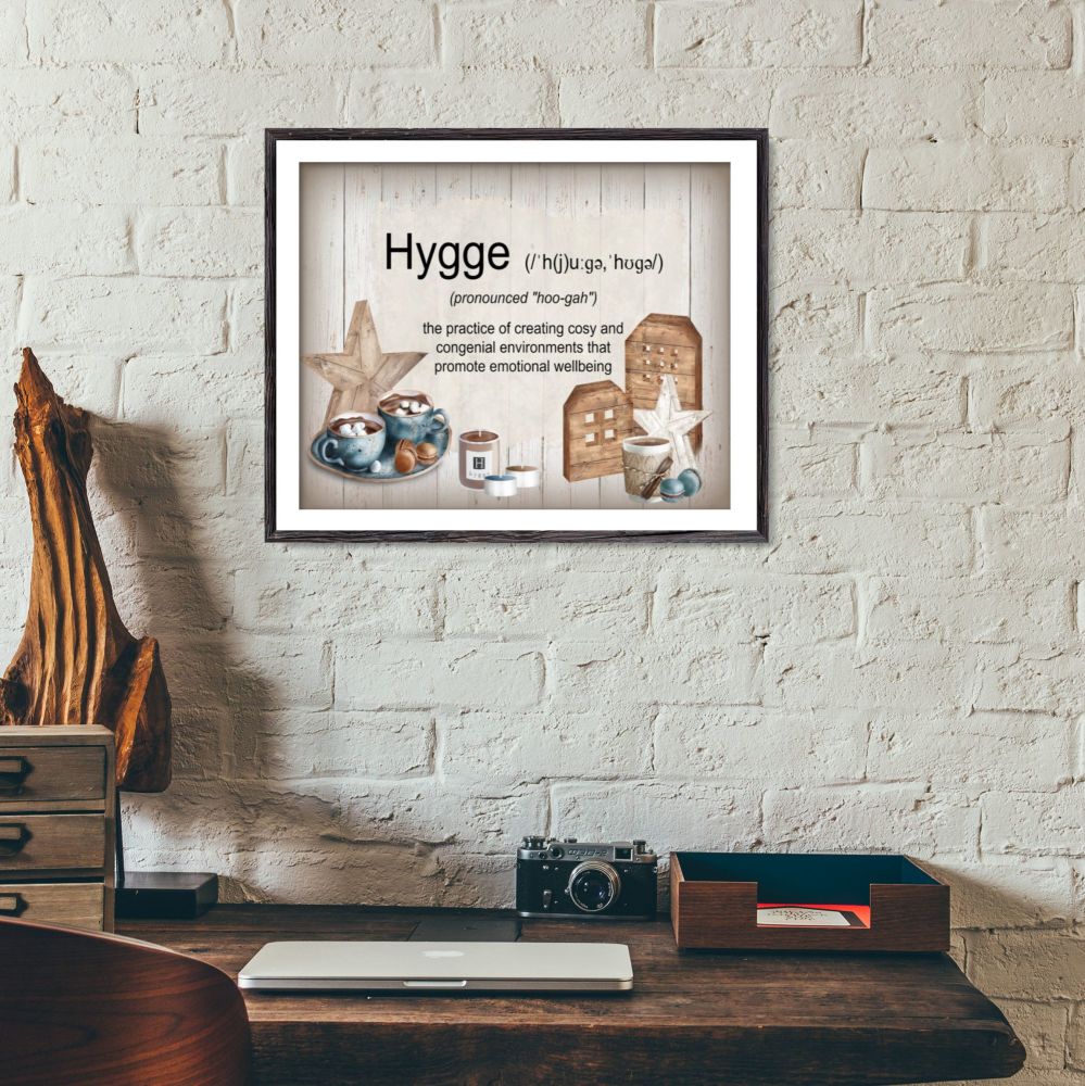 Danish 'Hygge' Definition Wall Art Print Sign