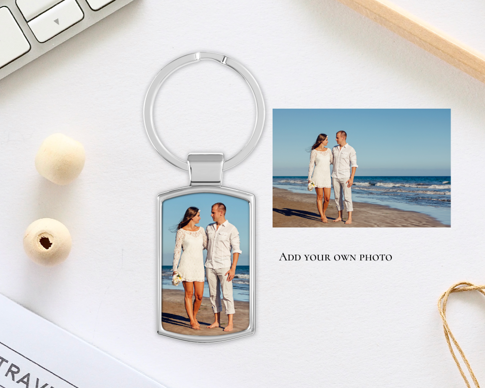 Personalised Photo Keyring & Free Gift Box - Add Your Own Photo - Gift Idea