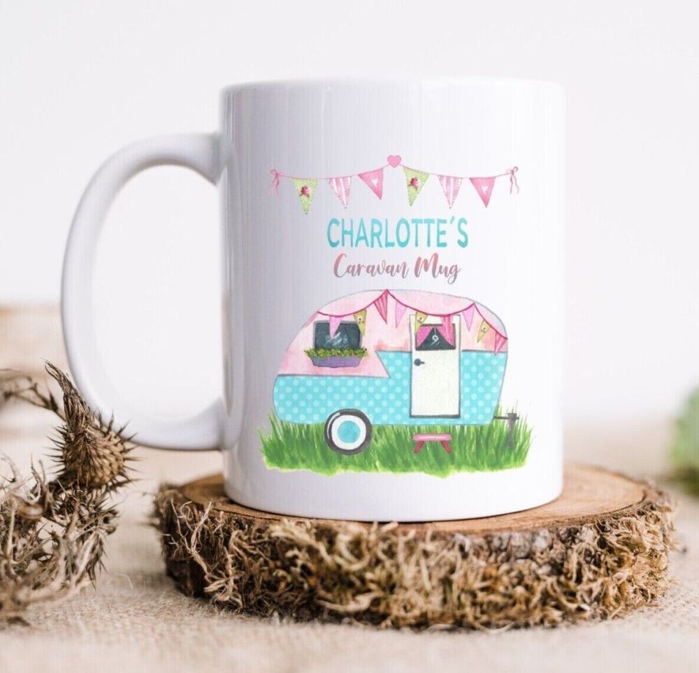 Personalised Name Caravan Making Memories Gift Mug - Tea or Coffee
