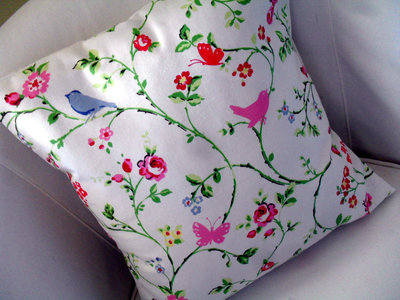 Shabby Chic Clarke & Clarke Bird Trail Chintz Cotton Fabric Cushion Cover