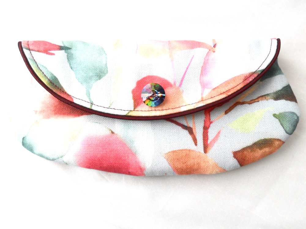 Floral print mini clutch