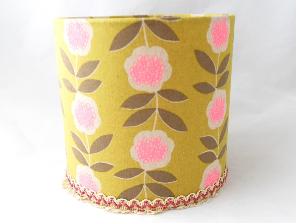 Floral print lampshade