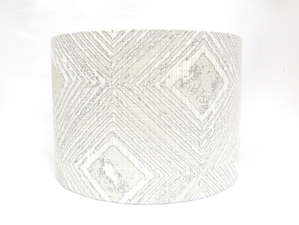 Silver drum lampshade