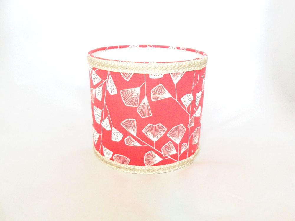 Coral pink drum lampshade