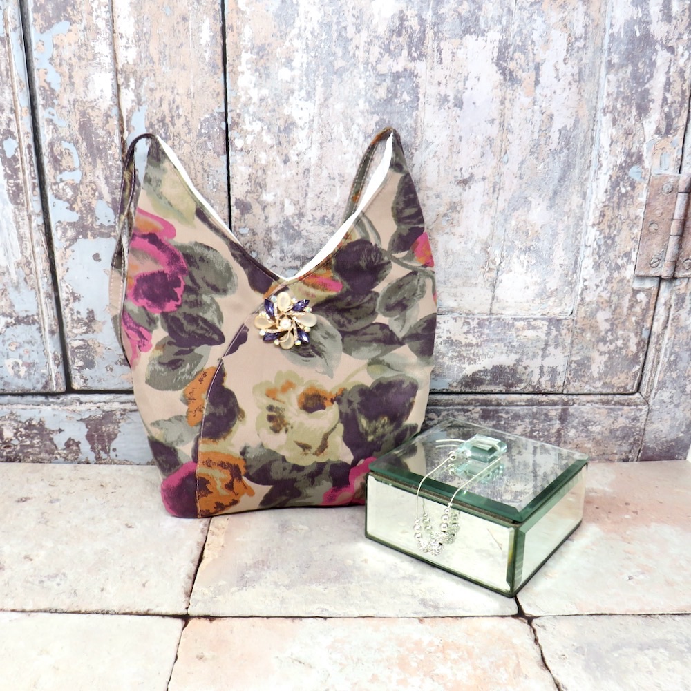 Floral silk 'Tulip' bag
