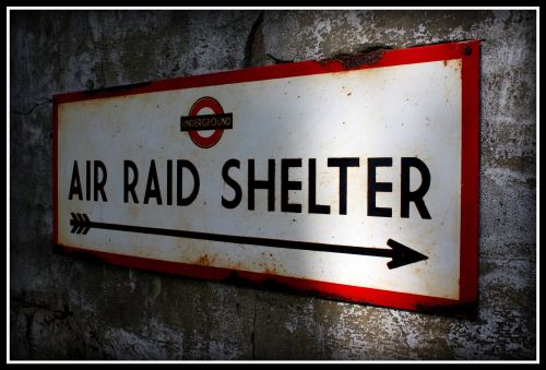 air raid shelter fallout signs