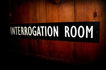Interrogation Room Door Plaque