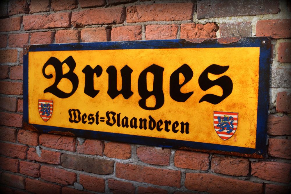 Bruges Vintage City Sign