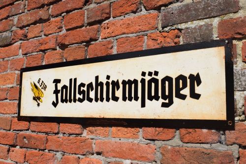 Fallschimjager sign, Fallschimjager, Nazi Street Sign, German road ...