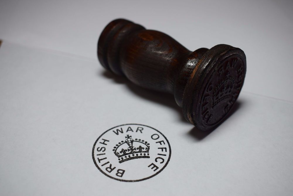British War Office Rubber Stamp