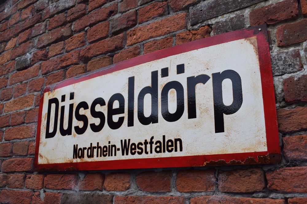 Dusseldorf Vintage City Sign