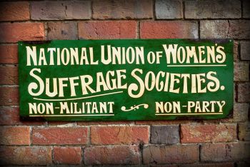 Suffragette Steel Sign