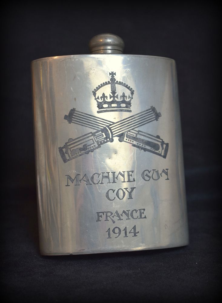WWI Machine Gun Corp Hip Flask