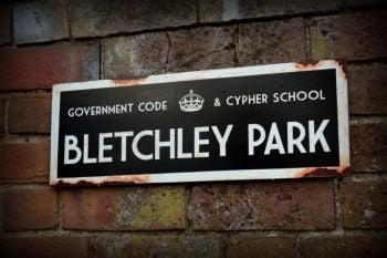 Bletchley Park display sign