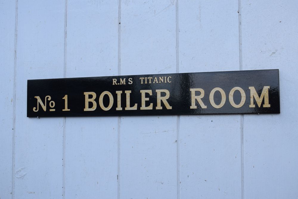Titanic Boiler Rm - door plaque