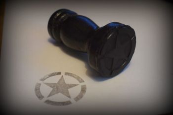 US Military Star  Rubber Stamp