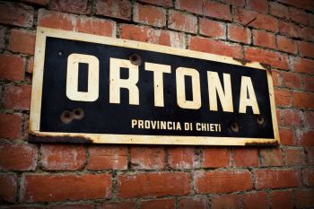 Ortona steel sign