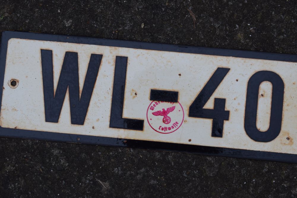 Luftwaffe Vehicle Reg Plate
