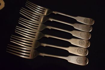 Swastika Dessert Forks (pair)