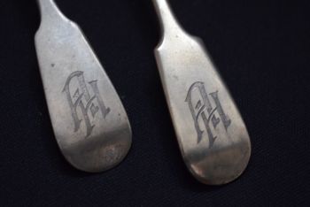 Adolf Hitler Monogram Dessert Spoons (pair)