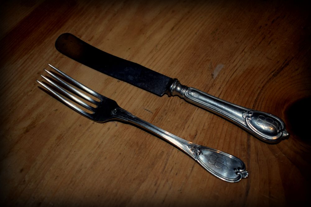 Eva Braun Small Knife and Fork set (pair)