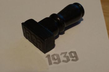 1939 Gothic Rubber Stamp