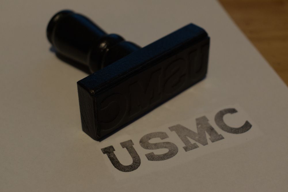U.S.M.C. Rubber Stamp