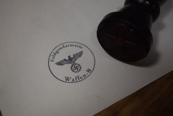 Feldgendarmerie Waffen SS Rubber Stamp