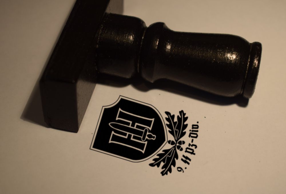 9th SS Pzr Div. Rubber Stamp