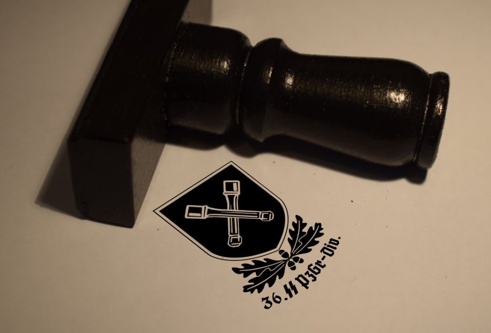 36th SS Pzr Gr Div. Rubber Stamp