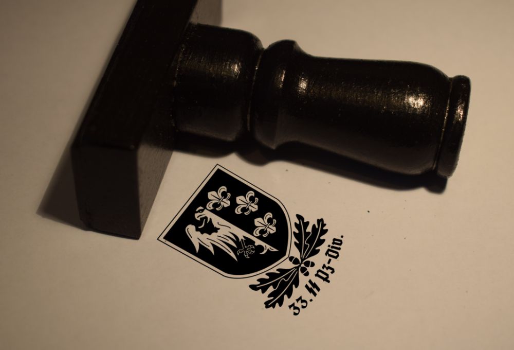 SS 33rd Pzr Div. Rubber Stamp