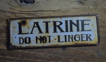 Latrine Do Not Linger Fridge Magnet