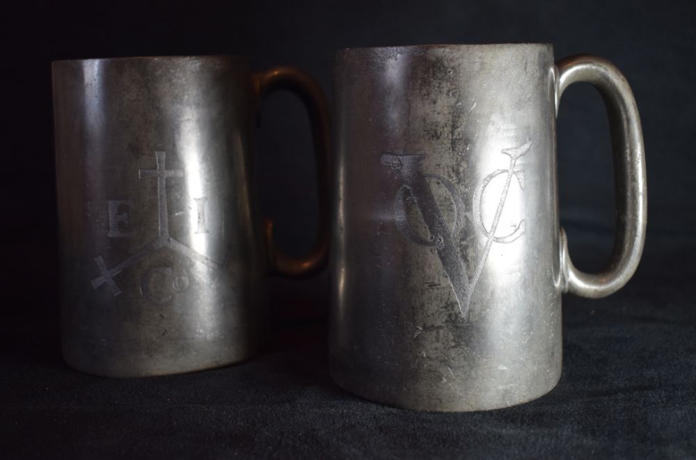 East India Trading Co., and VOC Pewter Tankards