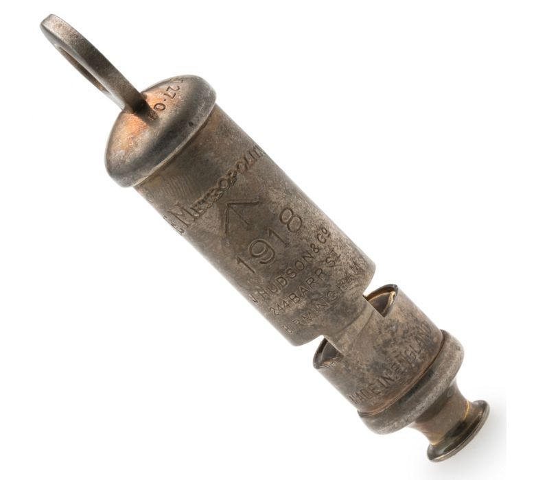 WWI Brass Trench Whistle (aged)