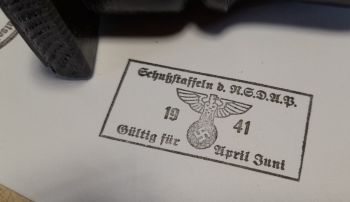 N.S.D.A.P. Schutzstaffeln Rubber Stamp