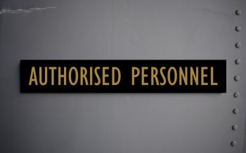 Authorised Personnel Door Plaque