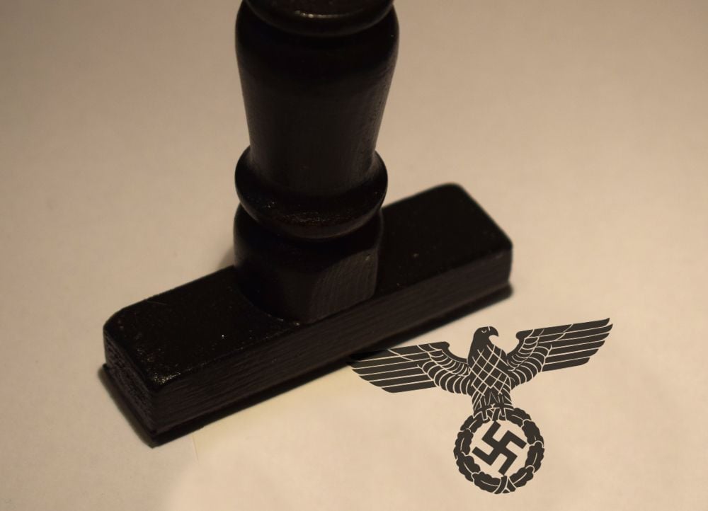 Gestapo Eagle/Swastika Rubber Stamp