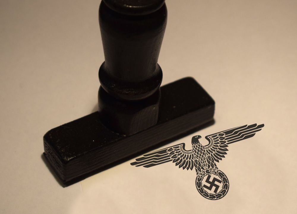 SS Eagle/Swastika Rubber Stamp