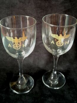 Adolf Hitler Wine Glasses(pair)