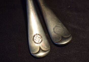Large Swastika Forks (silver-pair)