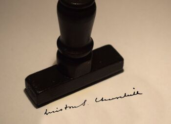 Signature - Winston Churchill Rubber Stamp