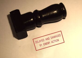 Delayed and Damaged by Enemy Action Rubber Stamp