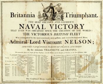 Trafalgar Victory Poster 500mm x 415mm