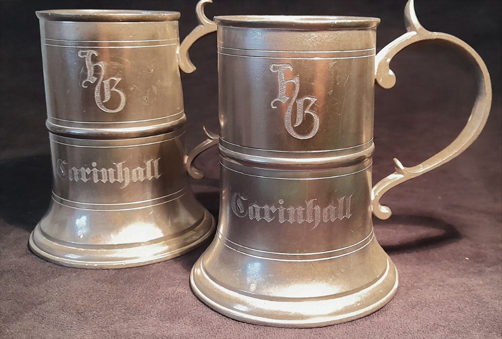 Hermann Göring - Carinhall Pewter Tankards x2