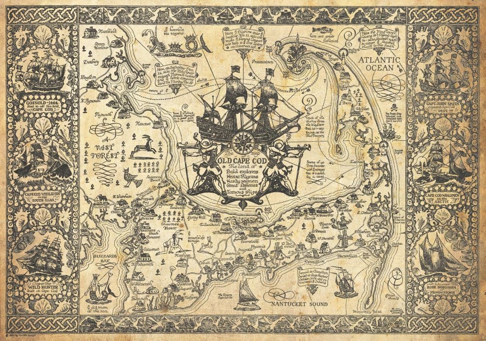 Pstr-Pirate Map of Cape Cod-1K