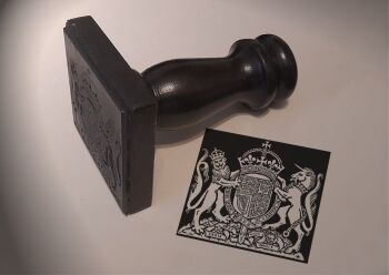 British Government Crest Rubber Stamp